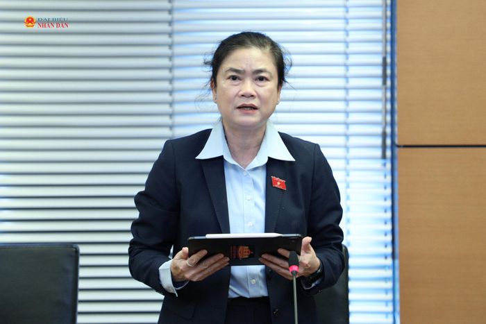 ĐBQH Đỗ Thị Thu Thảo (Đồng Tháp) phát biểu.