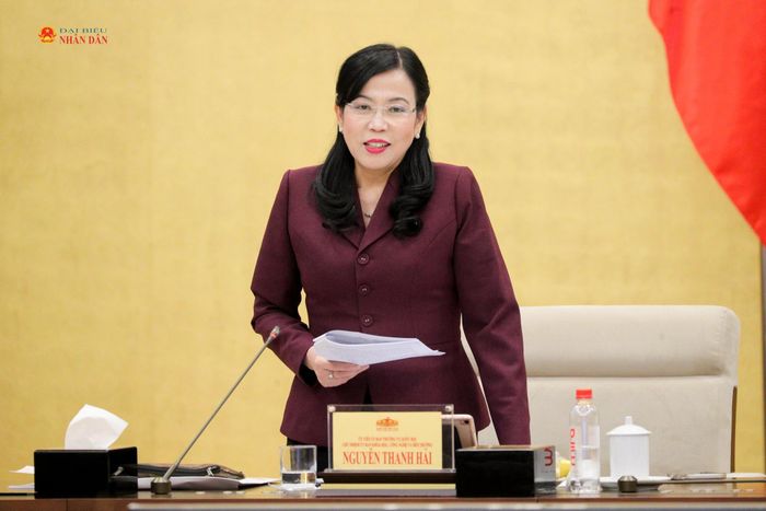 Chủ nhiệm Ủy ban Khoa học, Công nghệ và Môi trường Nguyễn Thanh Hải phát biểu. Ảnh Hồ Long