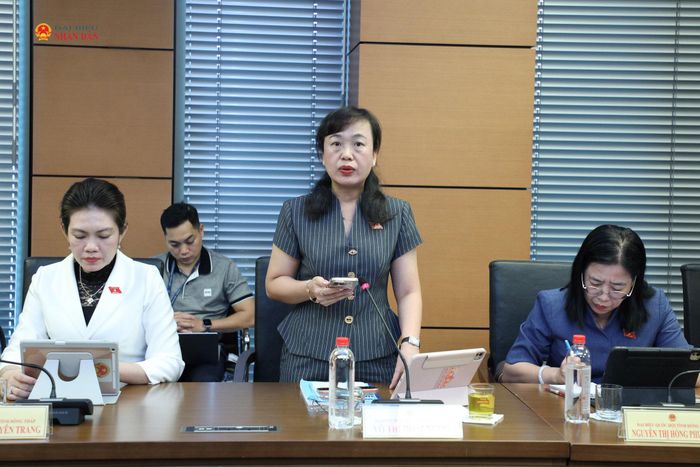 ĐBQH Võ Thị Hoài Ngọc (Đồng Tháp) phát biểu.