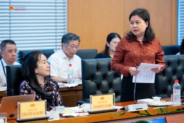 Phó Chủ nhiệm Ủy ban Pháp luật và Tư pháp Nguyễn Phương Thủy phát biểu