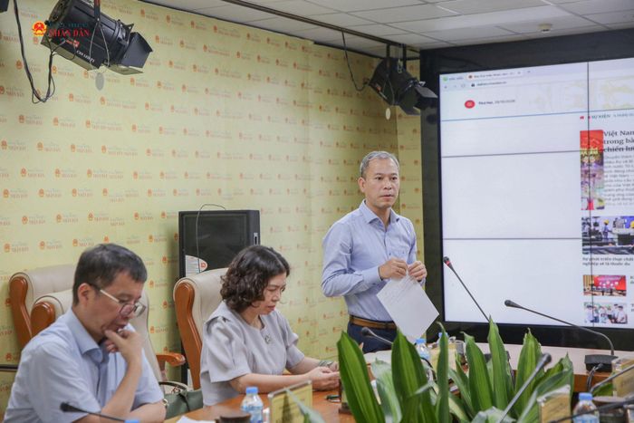 Ông Trần Văn Biên phát biểu tại Hội nghị. Ảnh: Quốc Việt