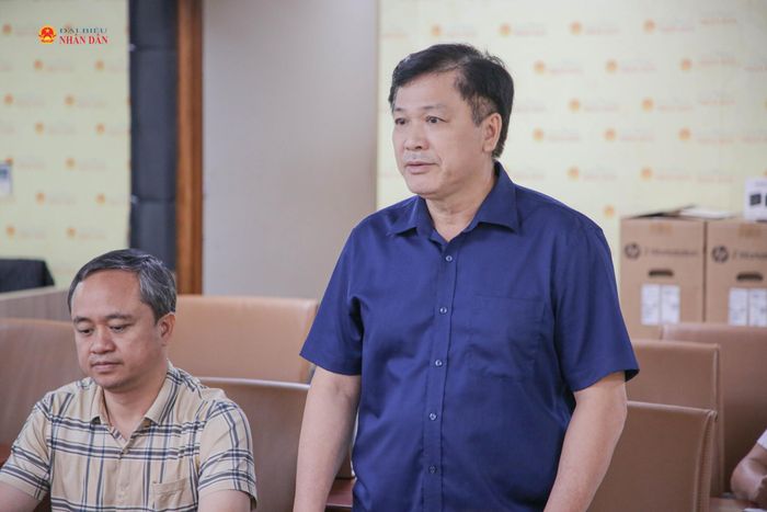 Phó Trưởng Ban Chuyên đề và Nghiên cứu Lập pháp Nguyễn Quang Vũ phát biểu tại Hội nghị. Ảnh: Quốc Việt