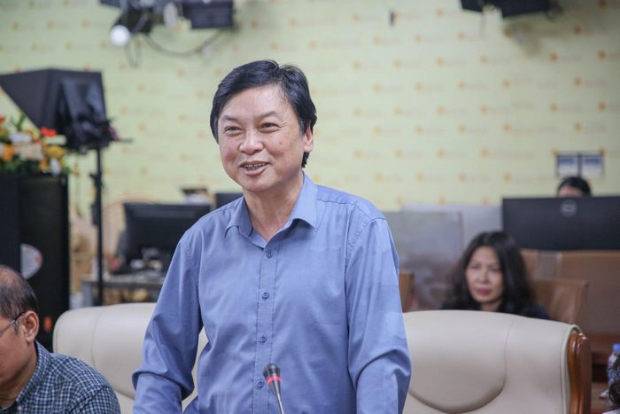 Phó Tổng Biên tập Báo Đại biểu Nhân dân Lê Thanh Kim phát biểu tại Hội nghị. Ảnh: Quốc Việt