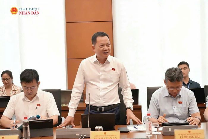 ĐBQH Trịnh Xuân An (TP. Đồng Nai) phát biểu thảo luận. Ảnh: Lâm Hiển