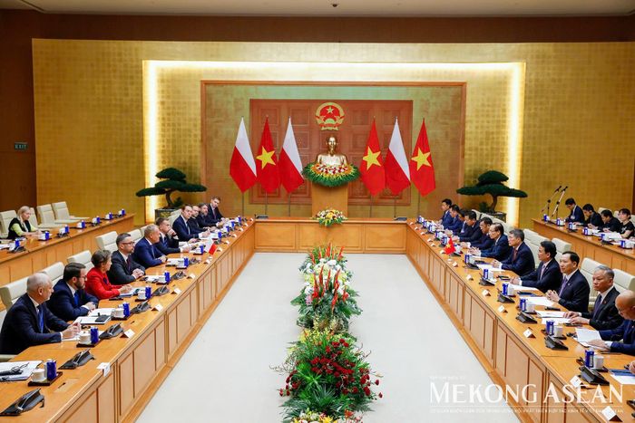 Quang cảnh cuộc hội đàm giữa hai Thủ tướng. Ảnh: Đỗ Thảo - Mekong ASEAN
