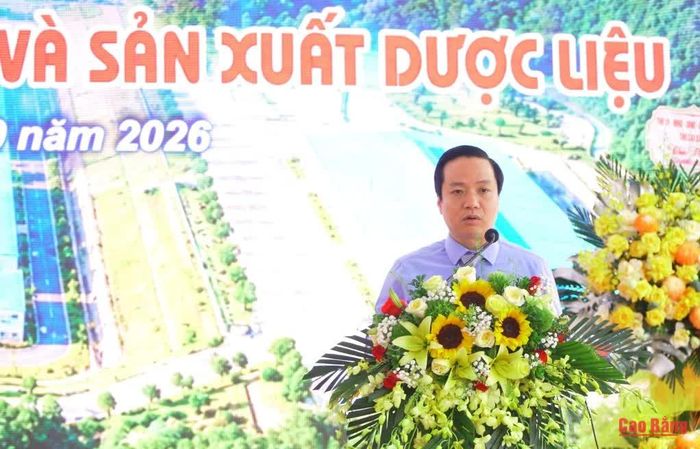 Chủ tịch UBND tỉnh Lê Hải Hòa phát biểu tại buổi lễ.