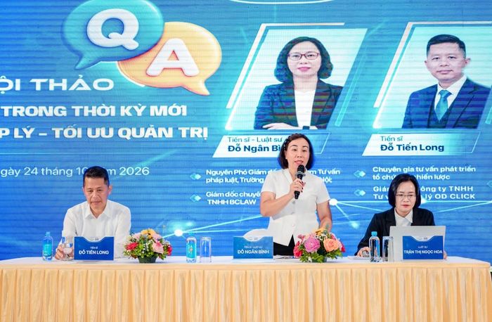 Các diễn giả chia sẻ tại hội thảo.