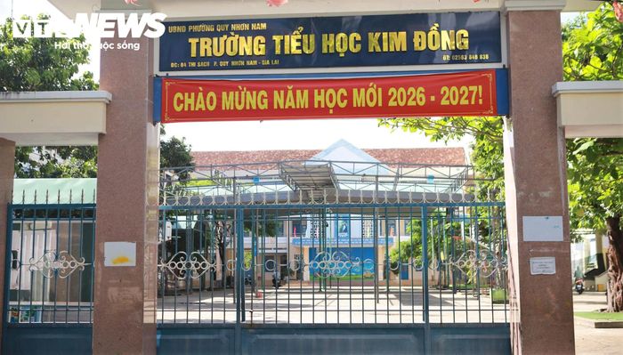 Trường Tiểu học Kim Đồng (mới) sau sáp nhập với Trường tiểu học Nguyễn Văn Cừ, phường Quy Nhơn Nam, Gia Lai.