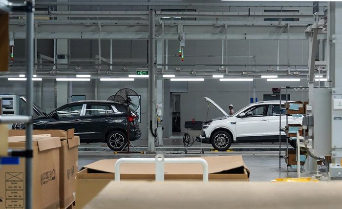 Xe Skoda xuất xưởng tại nhà máy Thành Công Việt Hưng. Ảnh: Hoàng Linh
