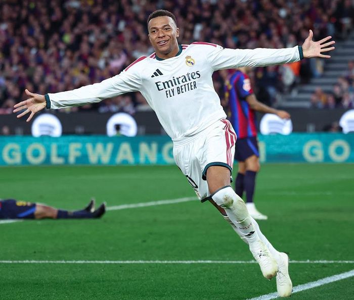Tiền đạo K.Mbappe chói sáng trong chiến thắng của Real Madrid trước Barcelona vào rạng sáng 26-10. Ảnh: Real Madrid.