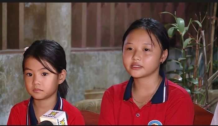 Em Đỗ Ngọc Ánh ở xã Đa Phúc (phải ảnh) chia sẻ về ước mơ của mình. Ảnh: B.Duy
