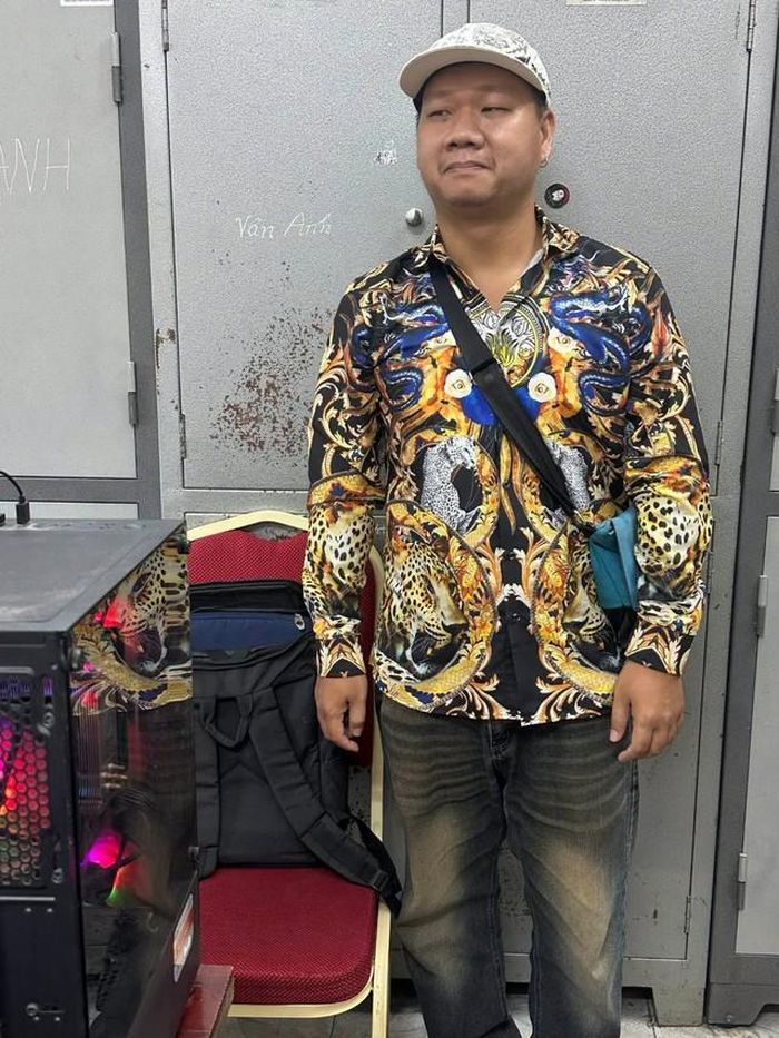 Nguyễn Quang Hà tại cơ quan Công an.