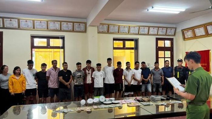 Các đối tượng tại cơ quan công an - (ảnh Công an Lạng Sơn).