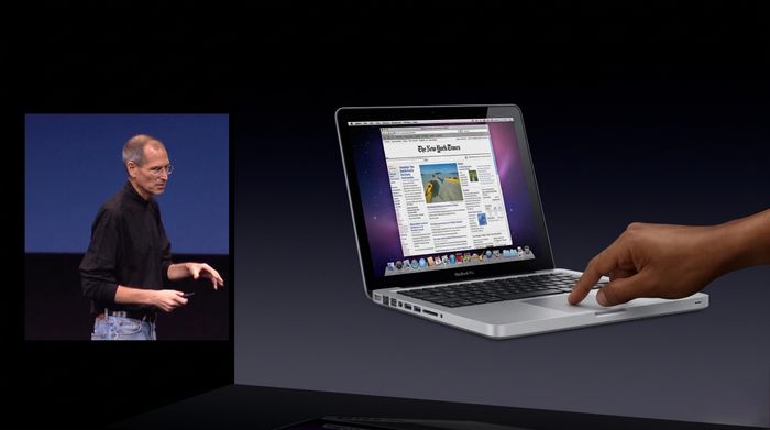 Steve Jobs bác bỏ ý tưởng MacBook cảm ứng năm 2010. Ảnh: Apple.