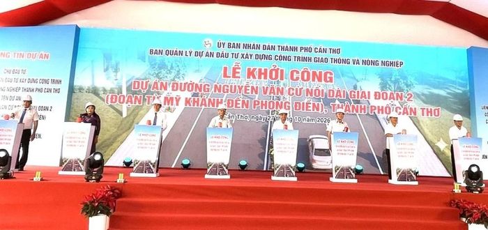 Khởi công xây dựng tuyến đường Nguyễn Văn Cừ nối dài giai đoạn 2, đoạn từ khu du lịch Mỹ Khánh đến xã Phong Điền