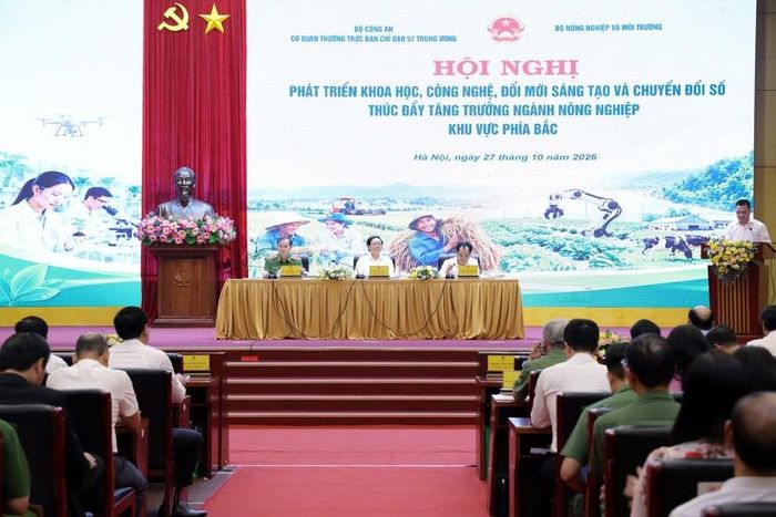 Hội nghị "Khoa học, công nghệ, đổi mới sáng tạo và chuyển đổi số thúc đẩy tăng trưởng ngành nông nghiệp khu vực phía bắc" - Ảnh: chinhphu.vn/Gia Huy
