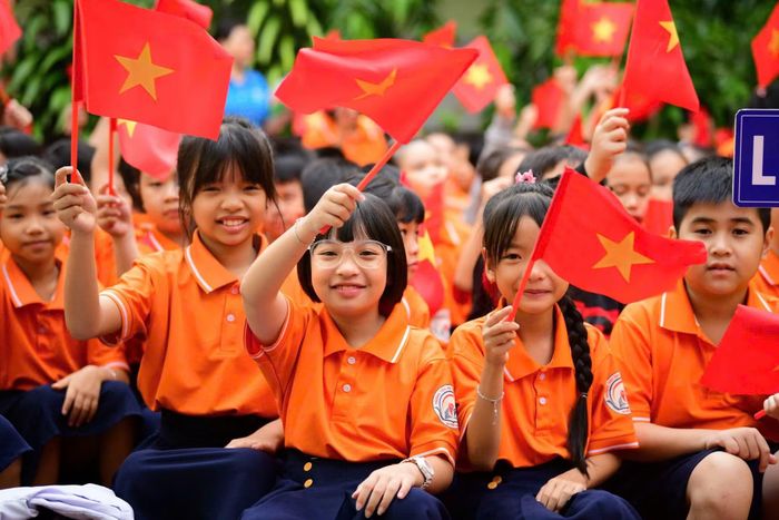 Học sinh Trường tiểu học Đinh Tiên Hoàng, Thành phố Hồ Chí Minh. (Ảnh: QUANG ĐỊNH)