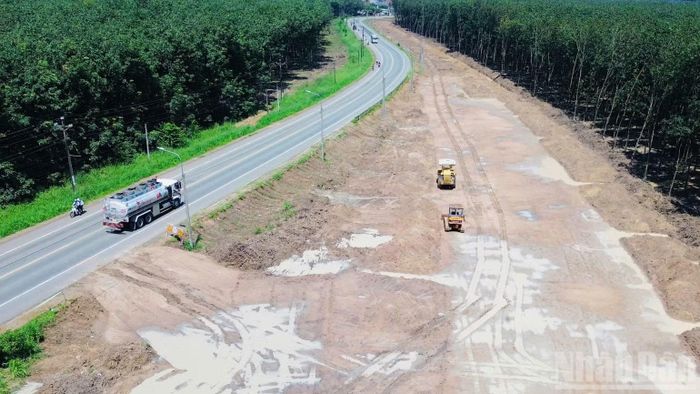 Dự án nâng cấp, mở rộng đường ĐT.769 kết nối trực tiếp với sân bay Long Thành. (Ảnh: THIÊN VƯƠNG)