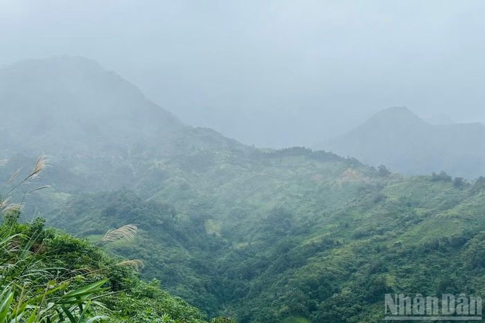 Núi Ngọc Linh nhìn từ xã Trà Linh, thành phố Đà Nẵng. (Ảnh: ĐÔNG HUYỀN)