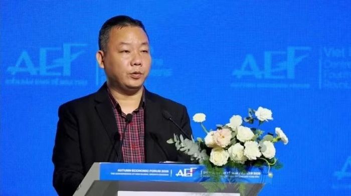 Tiến sĩ Bùi Bá Nghiêm, Cục Xuất nhập khẩu, Bộ Công thương phát biểu tại sự kiện (Ảnh: HÙNG TRIỀU)