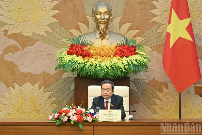 Chủ tịch Quốc hội Trần Thanh Mẫn chủ trì cuộc tiếp.