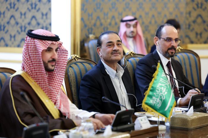 Các quan chức cấp cao Saudi Arabia, Pakistan và Thổ Nhĩ Kỳ dự cuộc gặp. Ảnh: AP