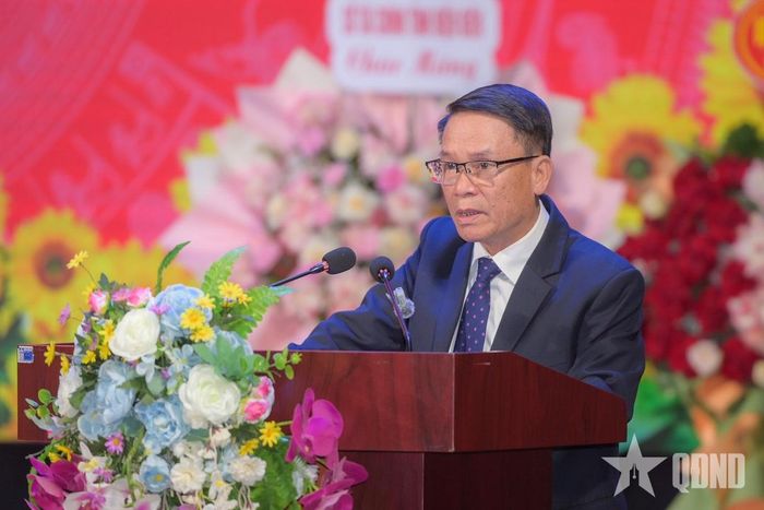Đồng chí Nguyễn Đức Lợi phát biểu tại đại hội.