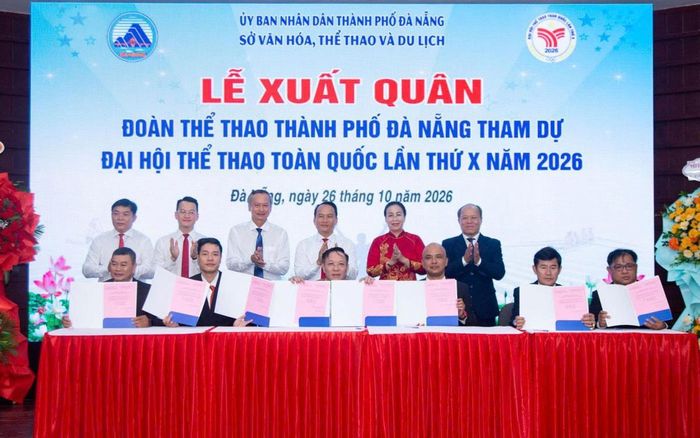 Đội ngũ huấn luyện viên và vận động viên TP Đà Nẵng quyết tâm hoàn thành nhiệm vụ được giao.