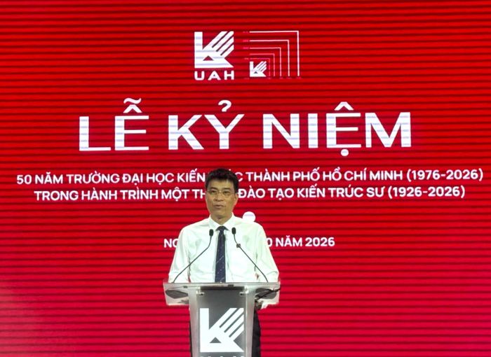  Thứ trưởng Bộ Xây Dựng Phạm Minh Hà phát biểu tại buổi lễ - Ảnh: THANH HÙNG 