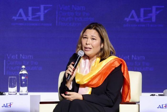 Bà Ayumi Moore Aoki, Nhà sáng lập kiêm Tổng Giám đốc Điều hành Women in Tech Global. (Ảnh: Hùng Triều)
