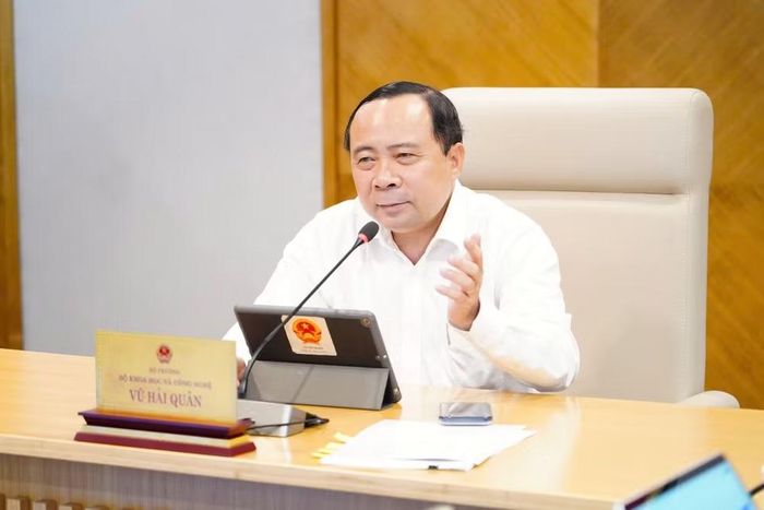 Bộ trưởng Vũ Hải Quân phát biểu tại hội nghị - Ảnh: KHCN.