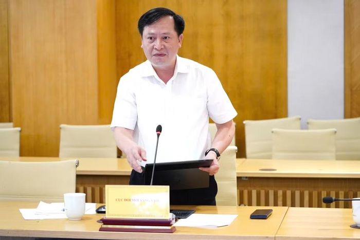 Cục trưởng Cục Đổi mới sáng tạo Nguyễn Mai Dương phát biểu tại hội nghị - Ảnh: KHCN