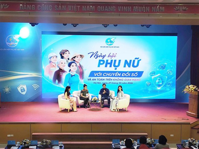 Tọa đàm “Thúc đẩy phụ nữ sử dụng trí tuệ nhân tạo an toàn, hiệu quả”. (Ảnh PV)
