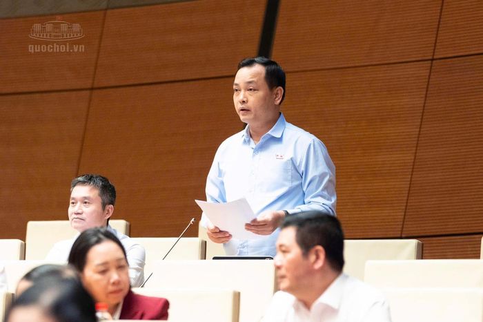 Đại biểu Lê Văn Đông phát biểu tại phiên họp. Ảnh: Quochoi.vn
