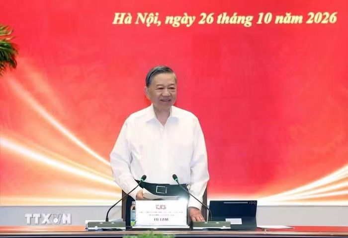 Tổng Bí thư, Chủ tịch nước Tô Lâm phát biểu tại phiên họp. Ảnh: TTXVN.