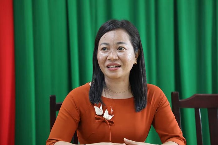 Cô Lý Vũ Phương Khanh - giáo viên Trường THCS Tân Thạnh.
