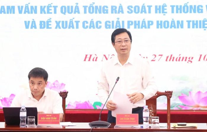 Phó Chủ tịch Ủy ban Trung ương MTTQ Việt Nam Cao Xuân Thạo phát biểu. Ảnh: V.Đ.