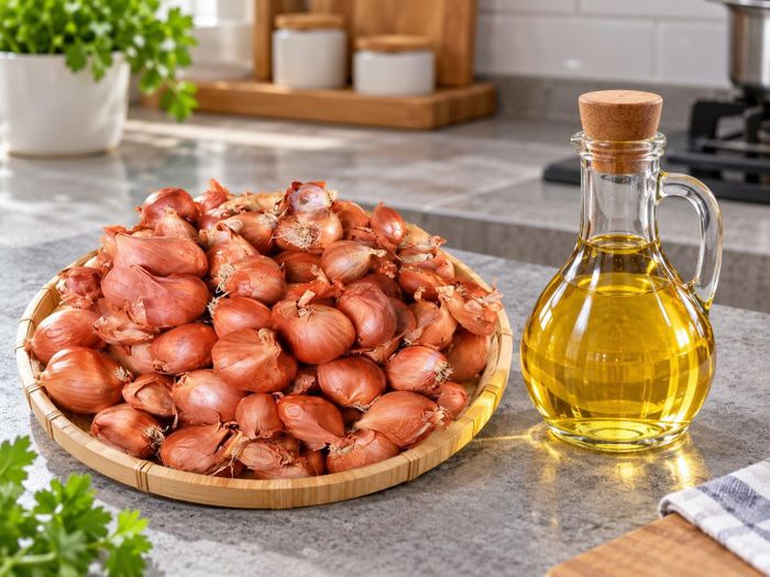 Nguyên liệu làm hành phi rất đơn giản. Ảnh: AI