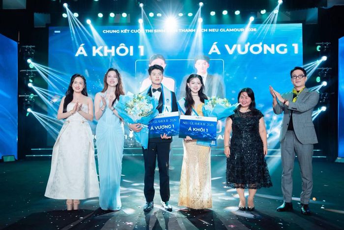 Bảo Ngân đạt danh hiệu Á khôi 1 Sinh viên thanh lịch Đại học Kinh tế Quốc dân. Ảnh: NVCC