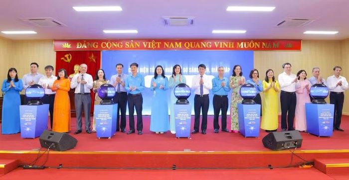 Lễ phát động Phong trào thi đua “Sáng kiến mỗi ngày” năm 2026 và khởi động Cuộc thi “Nhóm giải pháp Đổi mới sáng tạo - Chuyển đổi số ngành Công Thương”. (Ảnh: PV/Vietnam+)
