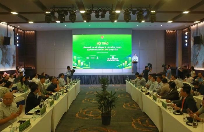 Hội thảo “Công nghệ thu giữ, sử dụng và lưu trữ CO₂ (CCUS): Giải pháp thúc đẩy Net Zero tại Việt Nam.” (Ảnh: PV/Vietnam+)
