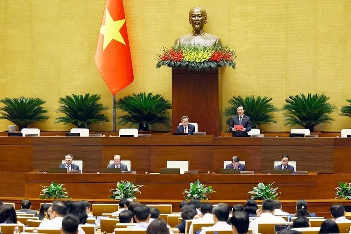 Phó Chủ tịch Quốc hội Nguyễn Khắc Định phát biểu. (Ảnh: Doãn Tấn/TTXVN)