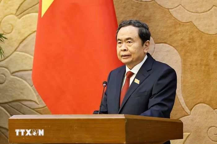 Chủ tịch Quốc hội Trần Thanh Mẫn phát biểu. (Ảnh: Doãn Tấn/TTXVN)