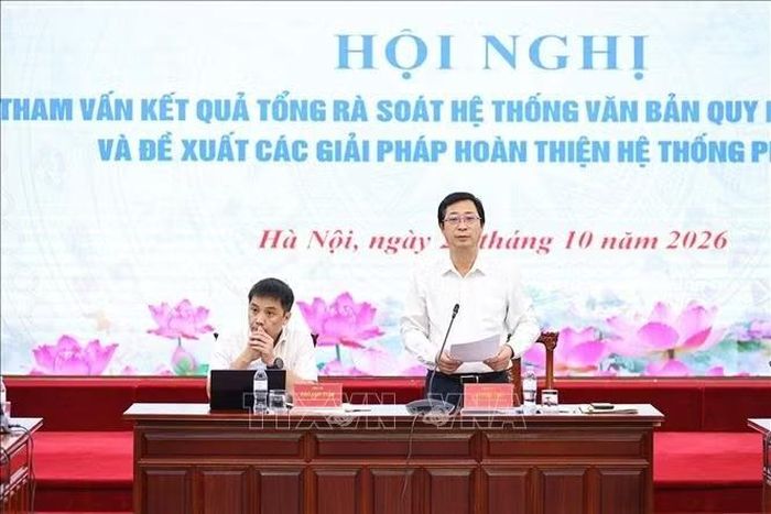 Phó Chủ tịch Ủy ban Trung ương MTTQ Việt Nam Cao Xuân Thạo phát biểu. Ảnh: Minh Đức/TTXVN