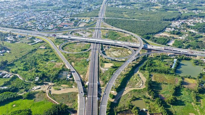 Nút giao cao tốc Long Thành - Dầu Giây với T2. Ảnh: BQLDA