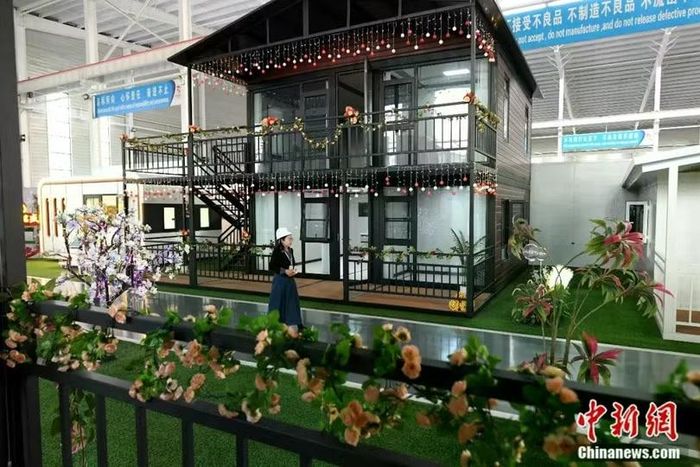 Một mẫu nhà hai tầng. Ảnh: CNS.