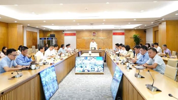 Toàn cảnh Hội nghị trực tuyến với các Sở KH&CN nhằm đánh giá tình hình giải ngân kinh phí và tháo gỡ khó khăn, vướng mắc trong lĩnh vực KHCN năm 2026. Ảnh: M.H.