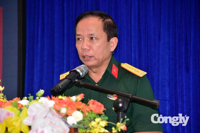 Đại tá Phan Tùng Sơn - Trưởng Cơ quan đại diện Báo Quân đội nhân dân tại TP.HCM phát biểu.