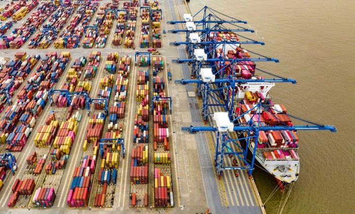 Cảng container quốc tế Hateco Hải Phòng. Ảnh: Hoàng Anh.