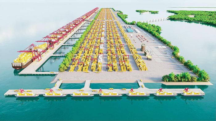 Phối cảnh "siêu cảng" Cần Giờ. Ảnh: DN.